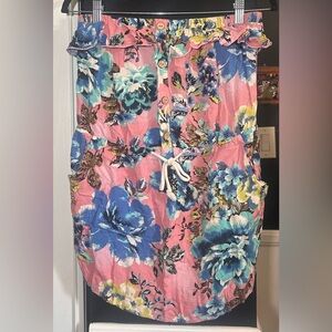 Floral Pink and Blue mini dress large